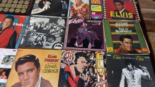 A group of Elvis Presley vinyl LP records (RCA Victor and others)