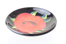 Moorcroft red rose coaster