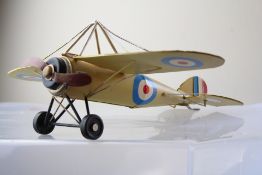 Yellow metal WWII R.A.F Aeroplane