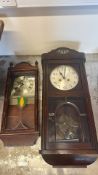 2 Wooden Wall Clocks
