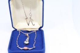 3 Silver chains & pendants