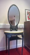 High quality Victorian dressing Table and Oval Tabletop Mirror