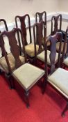 Set of mahogany Chippendale-style dining chairs