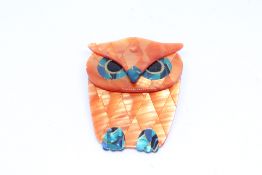 Original Lea Stein owl brooch