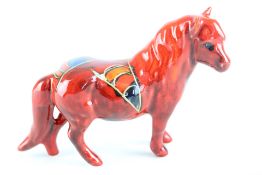 Anita Harris pony signed in gold