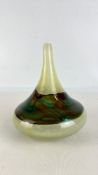 Mdina glass vase signed (height 18.5cm)
