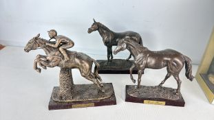 A group of Wellingtons Army figures and cast metal horse models