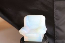 French blue glass chair