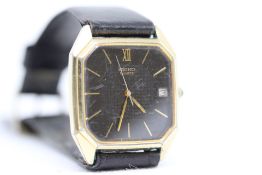 Gents Seiko Quartz Watch with Gold Petina Dial and