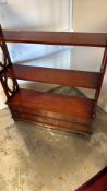 Late Victorian/Edwardian mahogany open bookcase with drawers