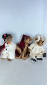 Group of Dorothy Bearington costume teddy bears