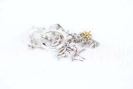 Collection of silver earrings