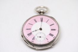 Eight Rubis White Metal Pocket Watch with Cockerel