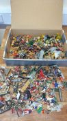 Quantity of toy soldiers and cavalry figures with accessories