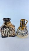 Two West German vases, impressed marks to bases