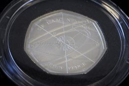 Sir Issac Newton 2017 UK 50p coin silver proof Pie