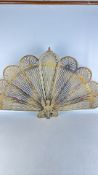Art Deco-Style Fan-Form Gilt Metal Fireplace Screen / Fireside Guard