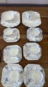 Shelley Blue RockBone China Part Tea Service, England