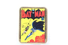 Batman No1 DC comics gold plated ingot in protecti