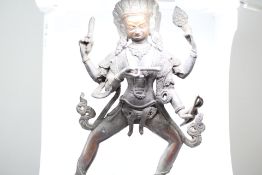 Bronze figure of a Hindu Deity of the goddess Kali