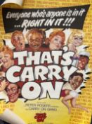 Carry on movie poster 'That's carry on' with coa f