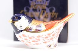Royal crown derby coal tit with box & silver stopp
