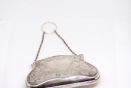 White metal Victorian purse Weight 98.7g