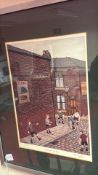 Tom Dodson: Cricket Match signed colour print (47.5cm x 39cm including frame)