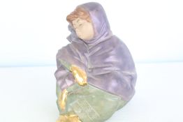 Marcó Giner Spanish porcelain figure of a seated girl