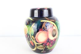 Moorcroft Pottery Fruit-Decorated Lidded Ginger Jar (height 20cm)