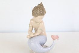 Lladró Nao porcelain figure of a merman, Spain