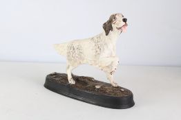 Beswick setter dog on ceramic plinth