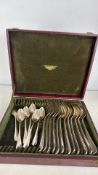 Christofle silver-plated flatware service, in fitted case