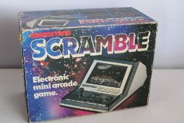 Grandstand “Scramble” electronic mini arcade game (boxed)