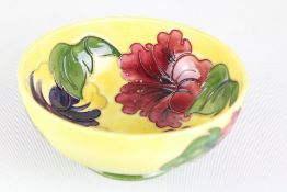 Moorcroft yellow hibiscus bowl