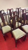 Set of mahogany dining chairs, George II taste