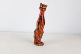 Anita Harris deco cat signed in gold
