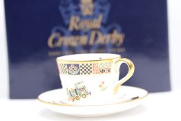 Royal crown derby treasure mini tea cup & saucer boxed