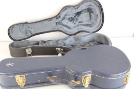 Two Shaped Ukulele Hard Cases, Blue and Black