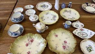 A group of Shelley and other ceramics including French porcelain plates and tea wares to include