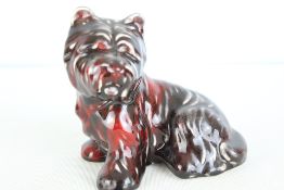 Anita Harris pottery reclining terrier figure