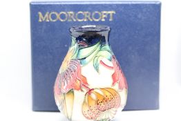 Moorcroft Anna Lily vase Height 10 cm with box