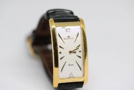 Maurice Lacroix tank style gold plated wristwatch