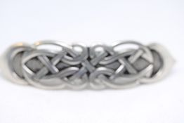 French white metal Celtic design hair clip