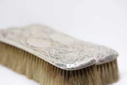 Pair of silver art novueau clothes brushes, Birmin