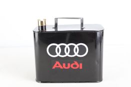 Black Audi oil can