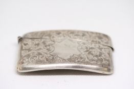 Unusual silver card case Weight 50.9g