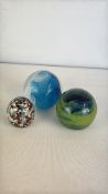 Group of Art Glass Paperweights, including Caithness 