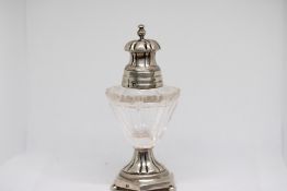 Silver & crystal scent bottle