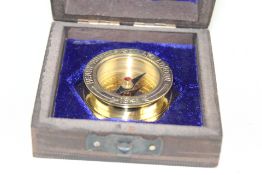 Boxed brass compass
